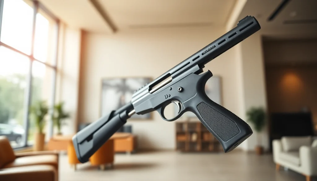 Showcase of Alamo 15 trigger for sale highlights its ergonomic design and quality.