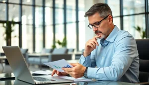 카드현금화 방법을 논의하는 전문가의 모습과 현대적인 사무실 배경