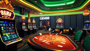 Experience the thrill of gambling at Gem88 with a luxurious virtual casino showcasing exciting games.