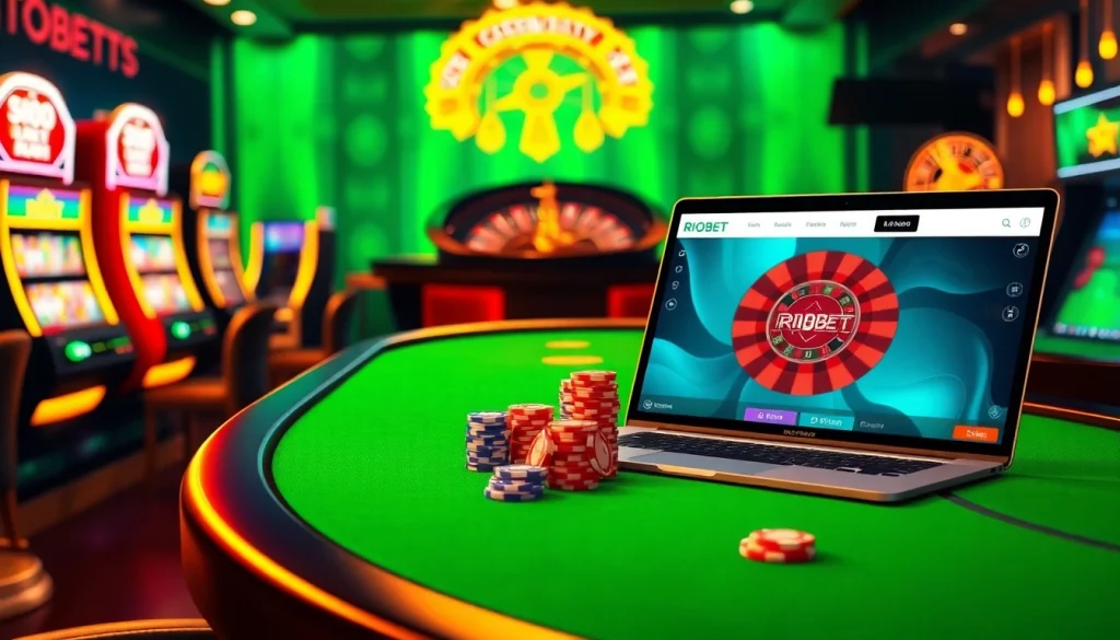 Experience thrilling casino action at https://riobett.com.br with vibrant poker tables and dazzling slot machines.