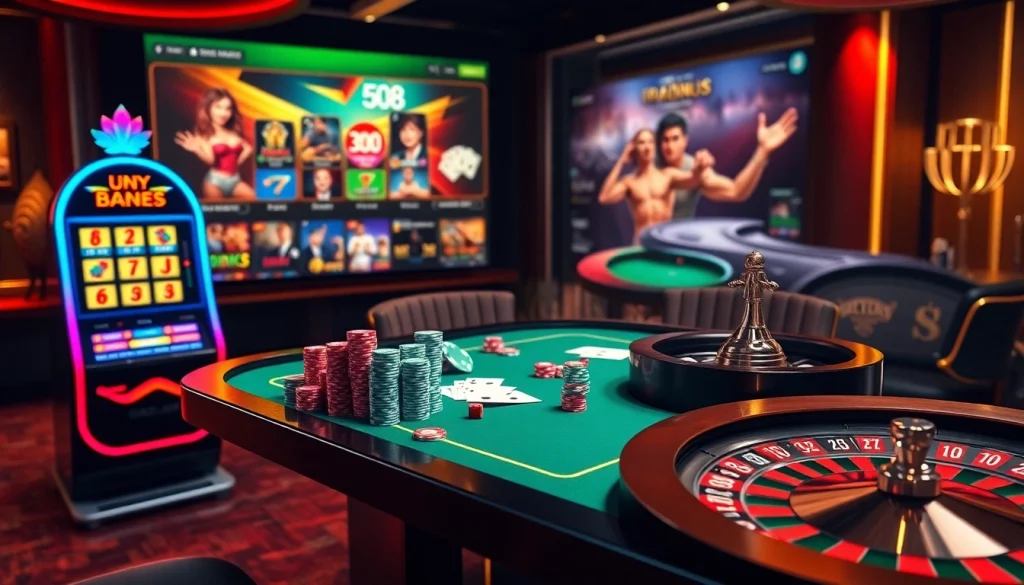 Experience thrilling gameplay at uu88 with vibrant casino tables, slots, and poker action.