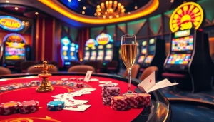 Experience UU88's thrilling casino action with vibrant slot machines and a classic roulette wheel.