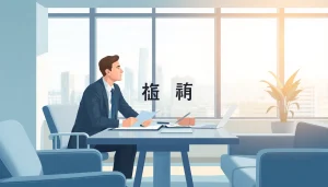 카드깡에 대해 이야기하는 금융 전문가의 모습, 전문적인 사무실 환경에서.