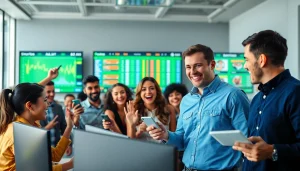 Engaging representation of sportsbooks in British Columbia showcasing bettors using online platforms.