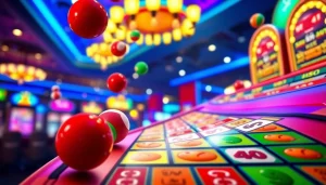 Permainan plinko slot yang menampilkan bola berwarna-warni jatuh ke papan pengganda.