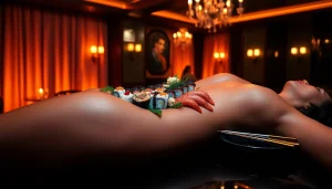 Indulge in a captivating body sushi experience featuring exquisite sushi artfully served on a model's body at a luxurious venue.