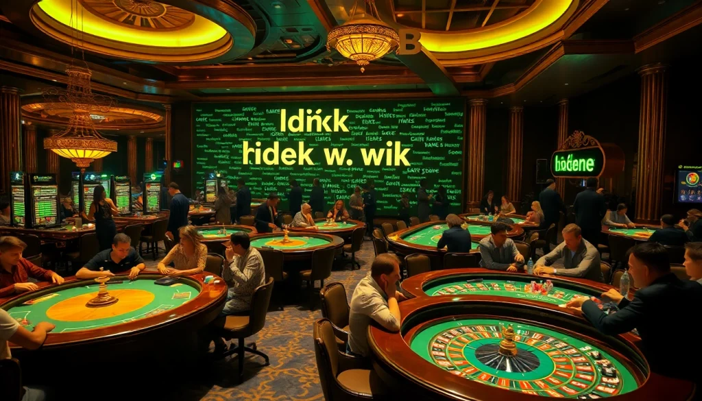Engaging casino scene featuring gambling elements around the hidden wiki concept.