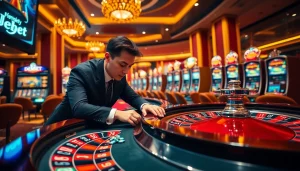 Experience the thrill of gambling with DEBET at vibrant casino tables filled with excitement.