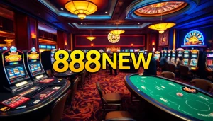 Exciting gameplay at 888NEW with vibrant casino tables and energetic players.