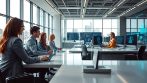 Evaluate if an AI powered warranty company safe, featuring a modern warranty office and engaged team.