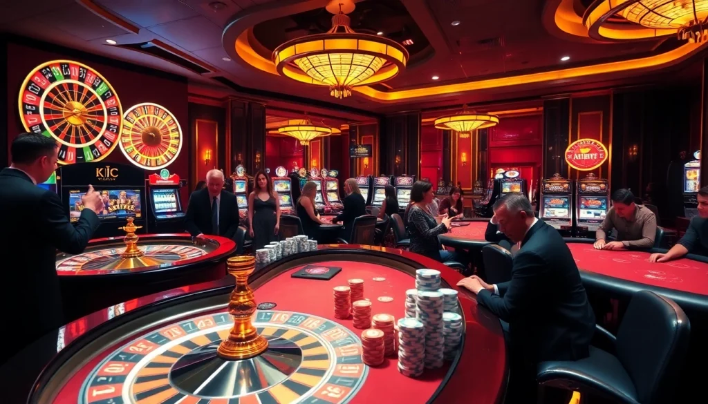 Experience thrilling gameplay with professional elements at KJC casino, featuring roulette and poker.