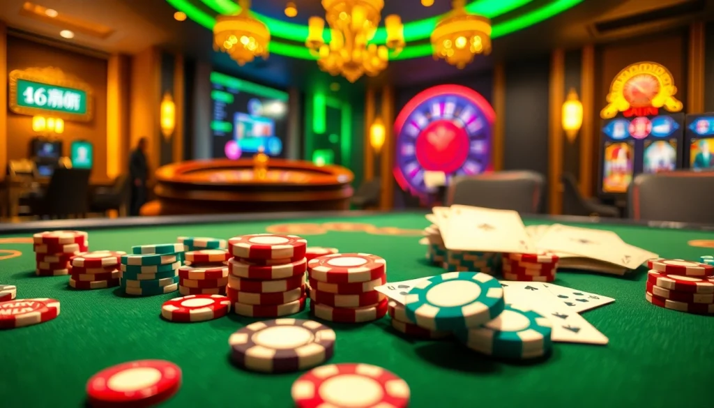 Experience the thrill of 68 game bài with vibrant casino tables and exciting gambling action.