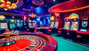 Engage with thrilling casino action at 555win com as players place bets on roulette and enjoy vibrant slot machines.