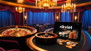 Experience the excitement of online gambling at rikvip.gb.net with vibrant casino visuals.