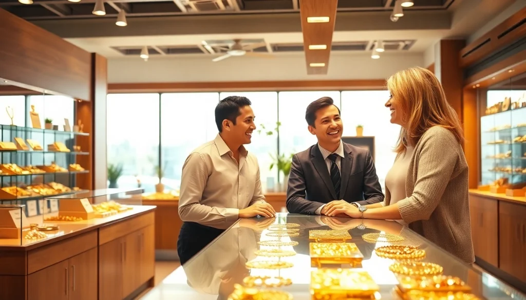 Valutazione del compro oro in un ambiente accogliente con personale professionale.