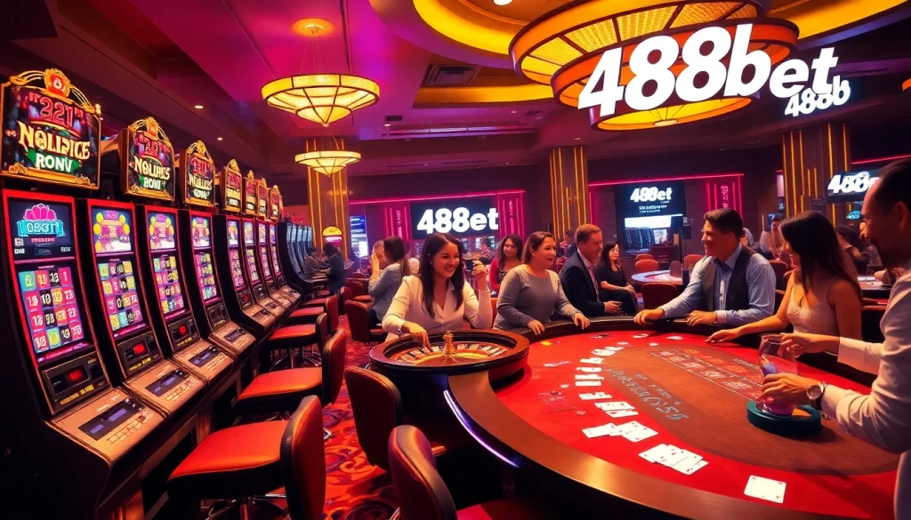 Experimenta la emoción de ganar en 488bet con juegos de casino vibrantes y jugadores involucrados.