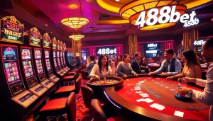 Experimenta la emoción de ganar en 488bet con juegos de casino vibrantes y jugadores involucrados.