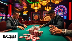 Join the excitement at LC88 Media's thrilling poker table, where high-stakes action unfolds.