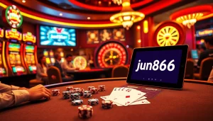 Experience winning moments at https://jun886.dev/ with vibrant casino tables, cards, and exciting slot machines.