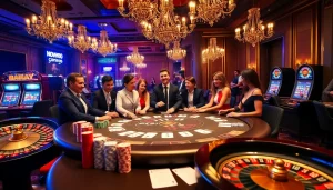 Experience thrilling poker action at https://nohu900.in.net/ with vibrant gaming chips and enthusiastic players.