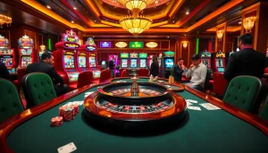 Experience thrilling games at https://xx88.black/, capturing exciting casino action with cards and chips.