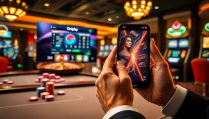 Experience thrilling gameplay at Onicplay with vibrant casino tables and slot machines.