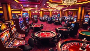 Experience the thrill of gaming at febet com's luxurious casino floor, complete with vibrant tables and exciting action.