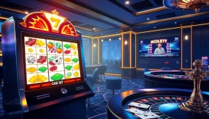 Experience excitement at igamble247 with vibrant slot machines and dynamic casino elements.
