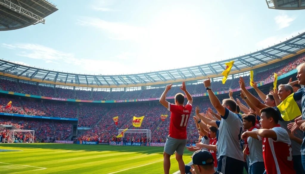 ติดตามผลบอลล่าสุด พร้อมบรรยากาศในสนามฟุตบอลที่เต็มไปด้วยแฟนบอลที่ตื่นเต้น