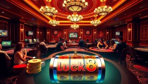 Experience the excitement of luck8 casino with high-stakes poker tables and vibrant slot machines.