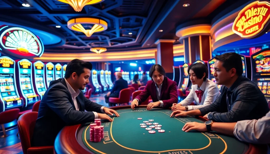 Feel the thrill of winning with Dominoqiu at an upscale casino table full of excitement.