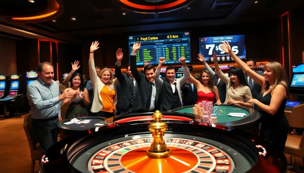 Experience thrilling wins at 789win com with poker chips and roulette at a luxurious casino.