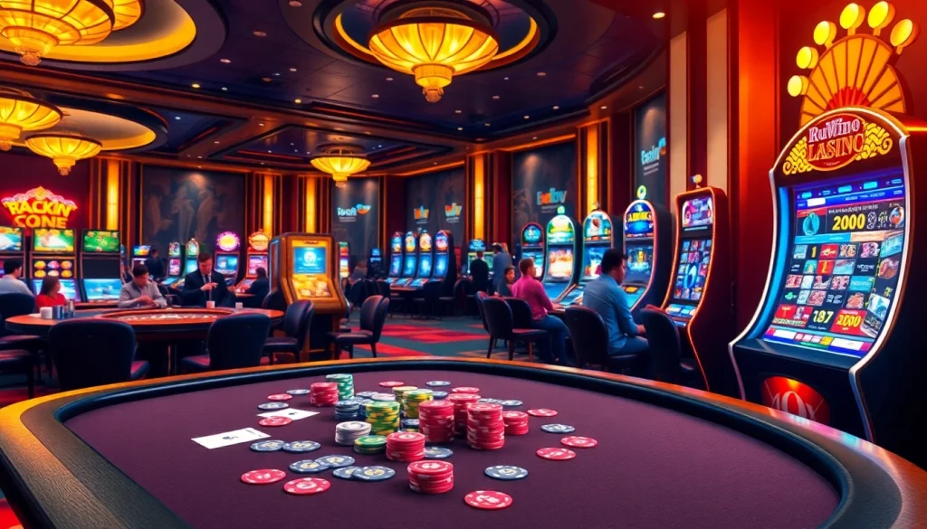 Players enjoying various games at the luxurious casino environment of https://kuwin.ac/ with excitement and strategy.