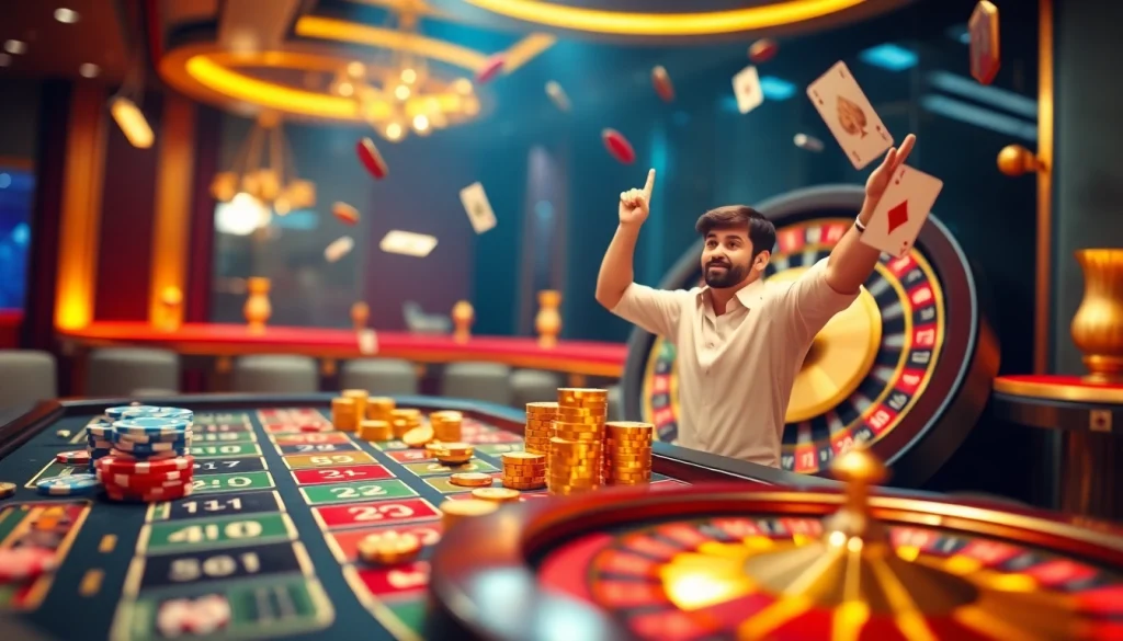 Play רמיקוב אונליין in a luxurious digital casino environment with vibrant tiles and winning excitement.