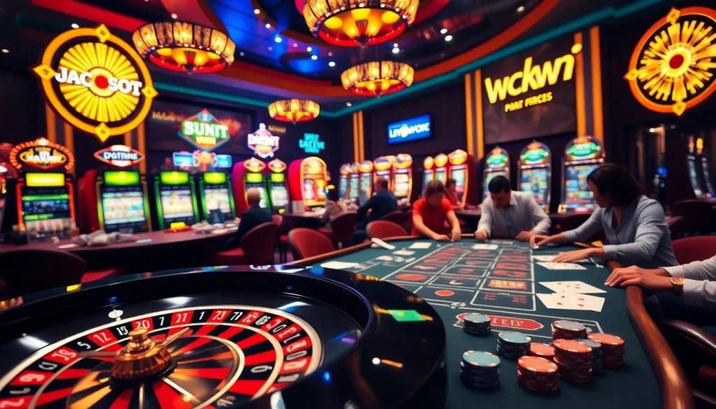 Para pemain merayakan kemenangan besar di kasino, menangkap sensasi Datuk Win dan perjudian taruhan tingkat tinggi.