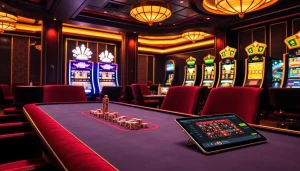Experience the excitement of loto188.gb.net with vibrant casino gaming visuals including poker and roulette.