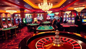 Experience excitement at a luxurious 789P casino table with players engaged in thrilling games.