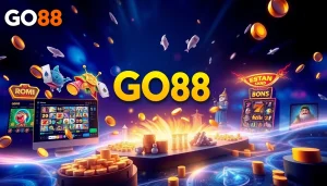 Exciting gaming scene showcasing GO88, highlighting diverse games and thrilling interface - dittytalk.com