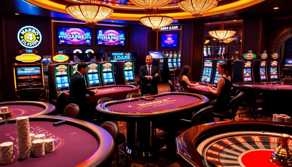 Experience thrilling gameplay at MM88's luxurious casino with vibrant tables and engaging gameplay.