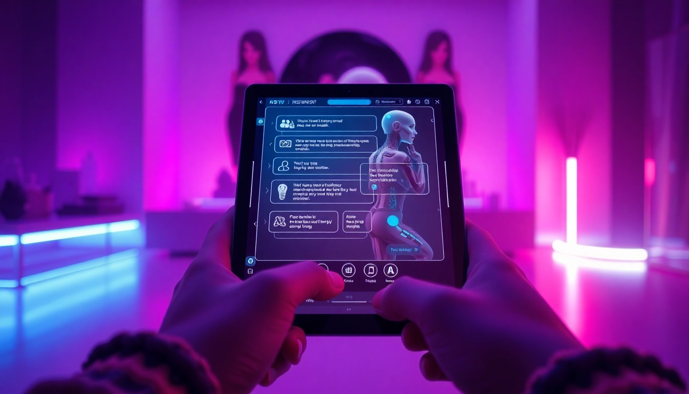 Interactive NSFW AI chatbot interface showcasing innovative technology and user engagement