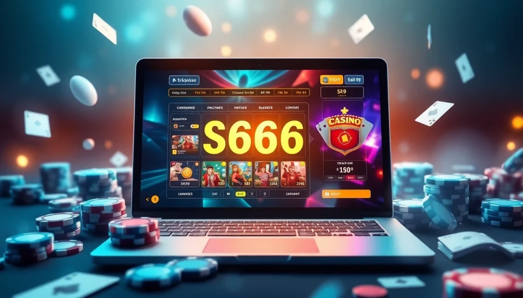 Experience the excitement of S666.nyc with a vibrant online casino visual.