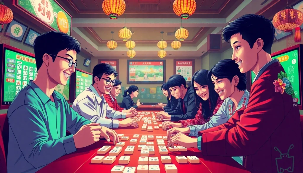 Engaging players at https://nk88.gg/, immersed in a vibrant lottery game experience.