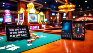 Play on an elegant poker table with link alternatif sbobet showcased in a vibrant casino setting.
