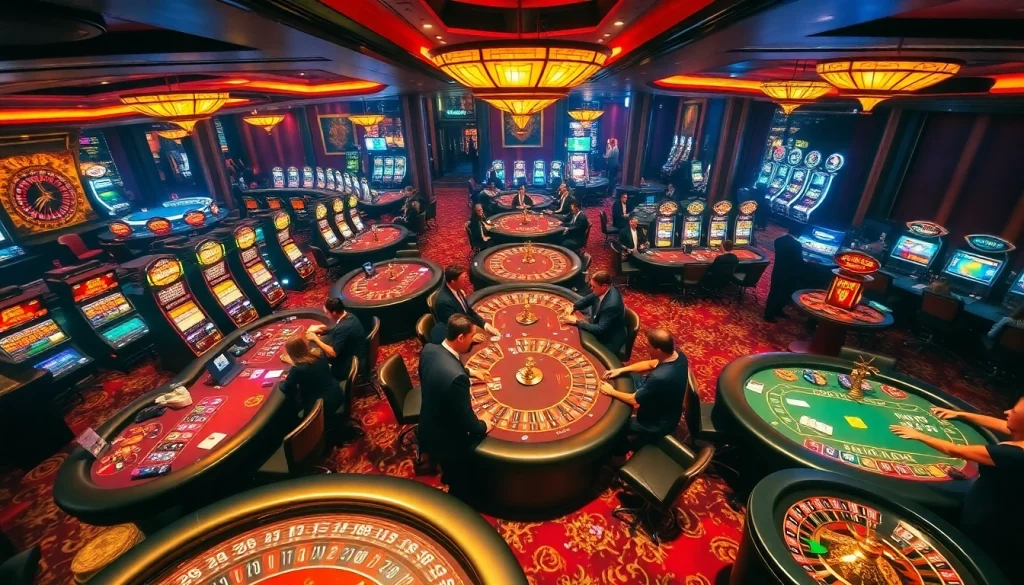 SODO Casino's vibrant poker scene with players engaged, showcasing thrilling gambling moments.
