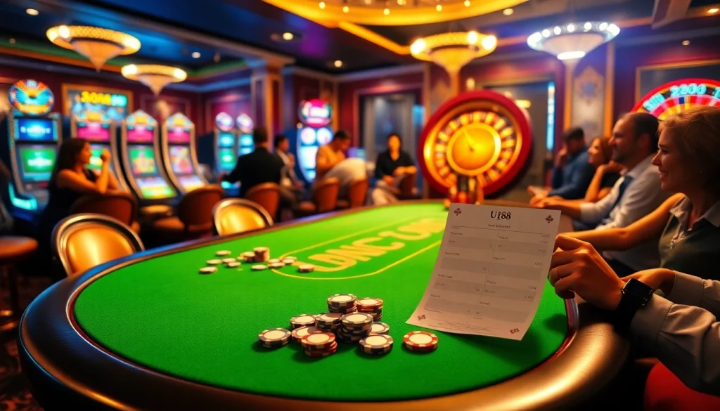 Experience thrilling gameplay at UU88 with vibrant casino elements and engaging players.