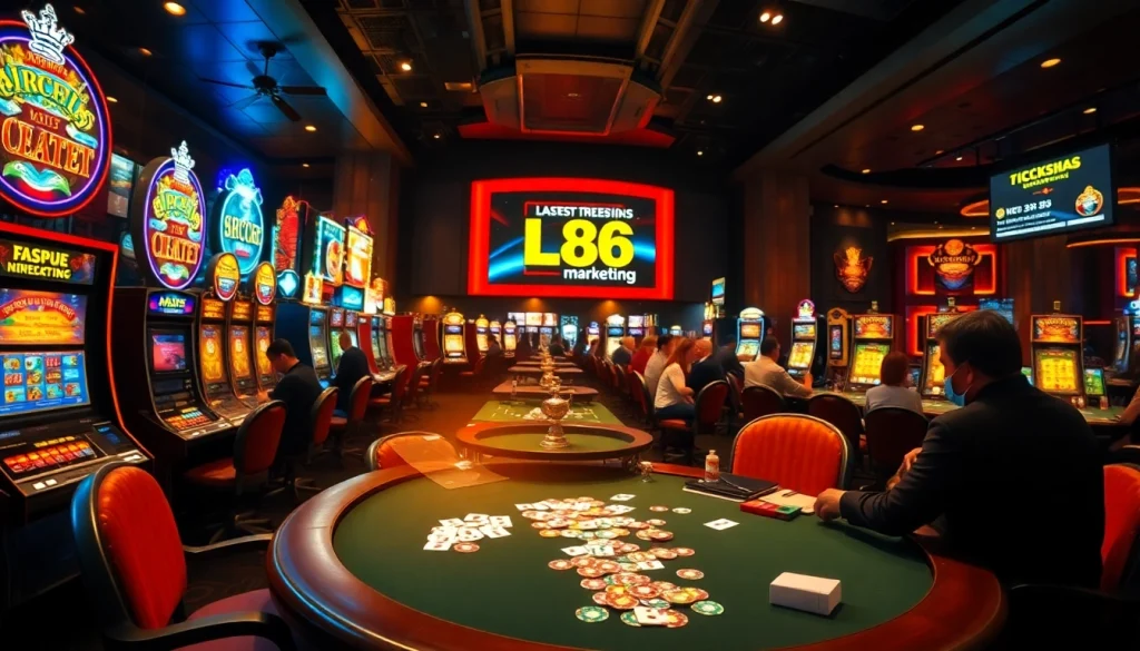 LC88 Marketing excites players at a luxurious casino featuring vibrant games and engaging promotions.