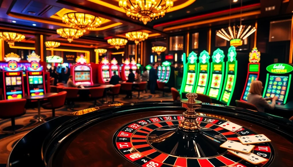 Experience the thrill of winning at LUCKY88 casino, featuring vibrant tables and engaging games.