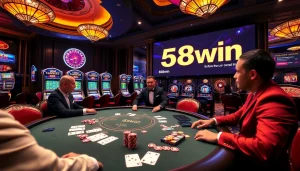 Experience the thrill of betting at 58win with vibrant casino tables and lively players.