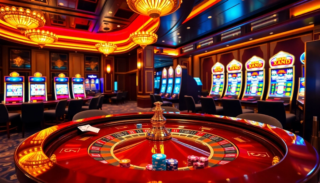 Players eagerly betting on 888VND at a vibrant casino table with poker chips and cards.