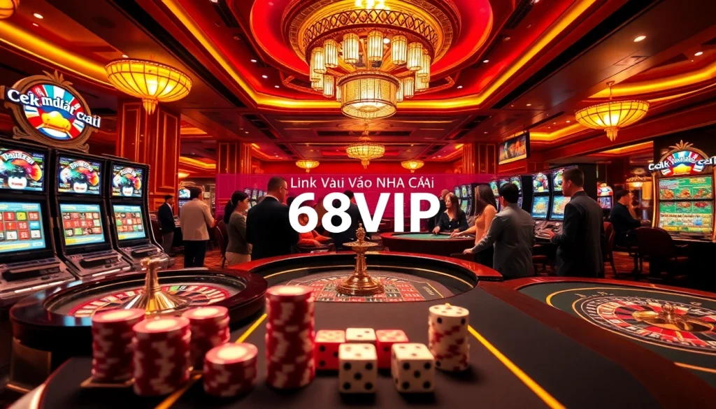 Experience the excitement of gambling at 68VIP with interactive games and vibrant roulette tables.